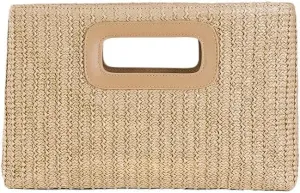 Straw Clutch Purse for Women Top Handle Handbags Crossbody Raffia Woven Purse 2025 Summer Beach Vacation Evening Bag