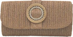Straw Woven Clutch Purse 2025 Summer Boho Evening Handbag Chain Crossbody Bag Flap Envelope Vacation