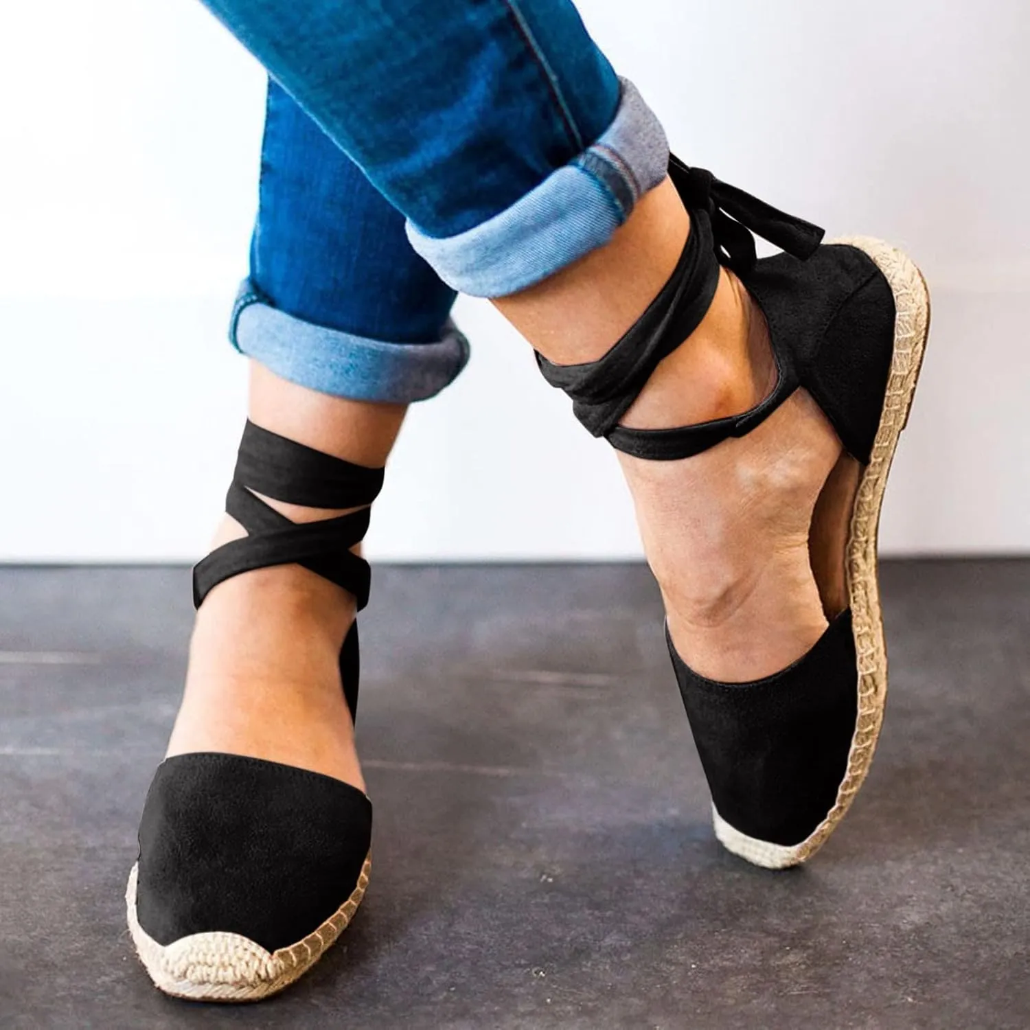 Summer Fashion Womens Casual Shoes Flat Lace Up Leisure Sandals Slide Sandals for Women
