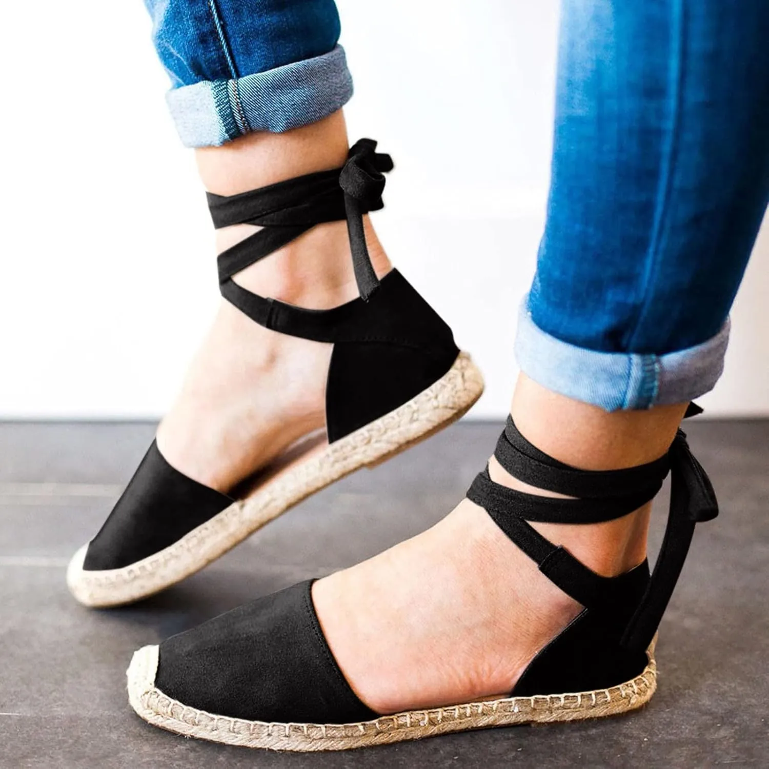 Summer Fashion Womens Casual Shoes Flat Lace Up Leisure Sandals Slide Sandals for Women