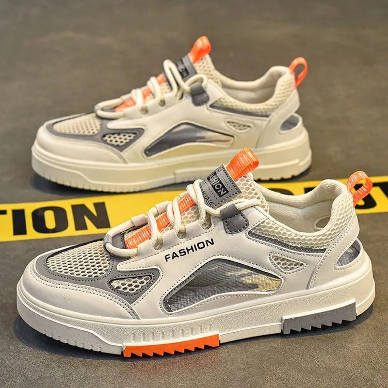 Summer Men's Breathable Casual Sports Shoes - Lightweight, Low-top Design with Ventilation Holes, PU Fabric and PVC Soles, Suitable for Outdoor Daily Comfort and Fashion