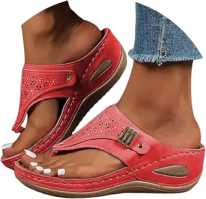 Summer Sandals for Women 2025 Trendy Wide Width Orthopedic Sandals Breathable Hollow Out Walking Sandal with Arch Support Open Toe Slip On Sandal Flip Flops