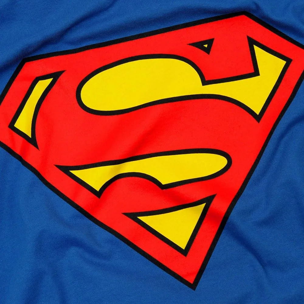 Superman Classic Logo T Shirt and Stickers, Unisex Adult T Shirt Collection