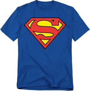 Superman Classic Logo T Shirt and Stickers, Unisex Adult T Shirt Collection