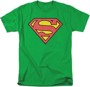 Superman Classic Logo T Shirt and Stickers, Unisex Adult T Shirt Collection