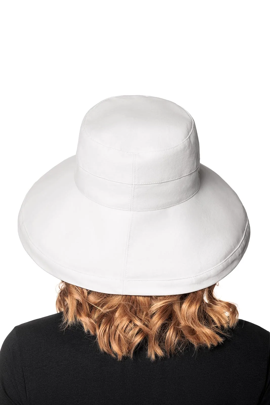 Sydney Kettle Brim Cotton Hat | White