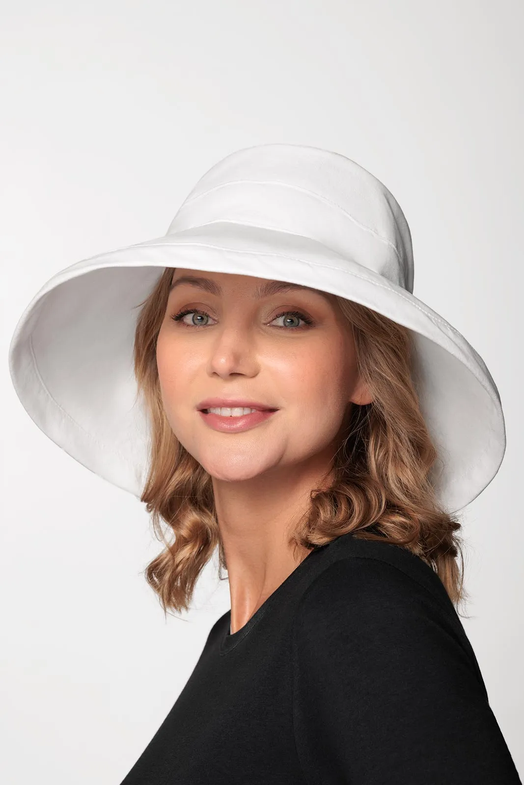 Sydney Kettle Brim Cotton Hat | White
