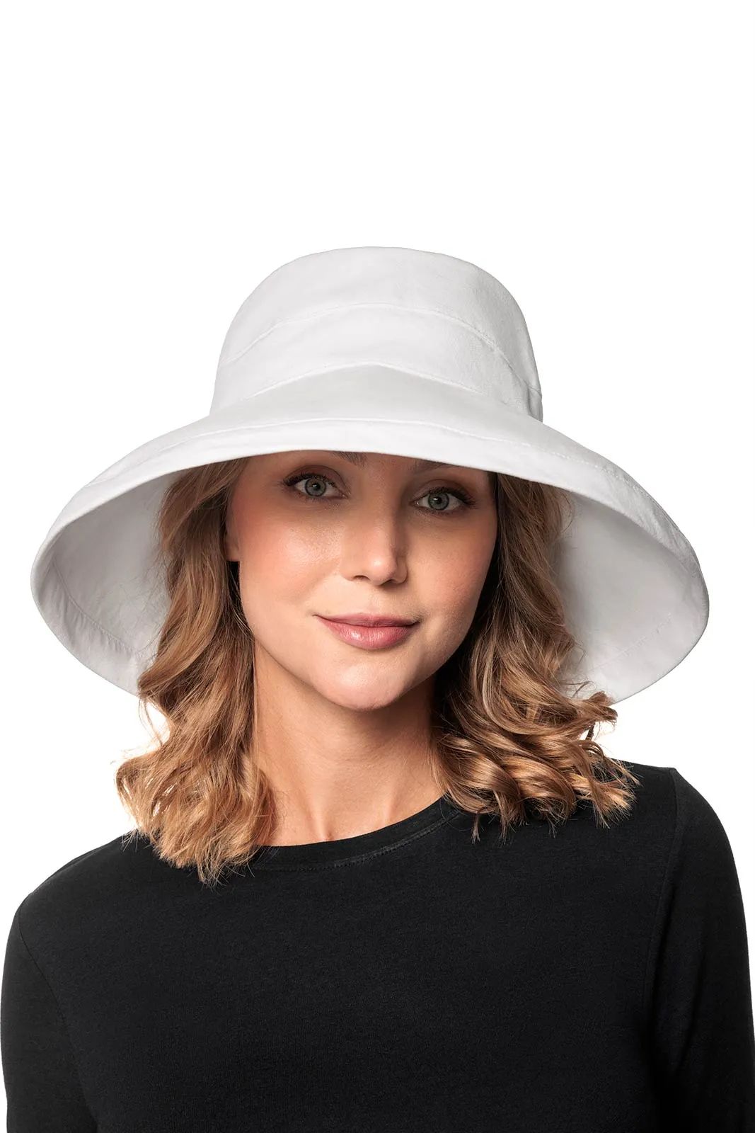 Sydney Kettle Brim Cotton Hat | White