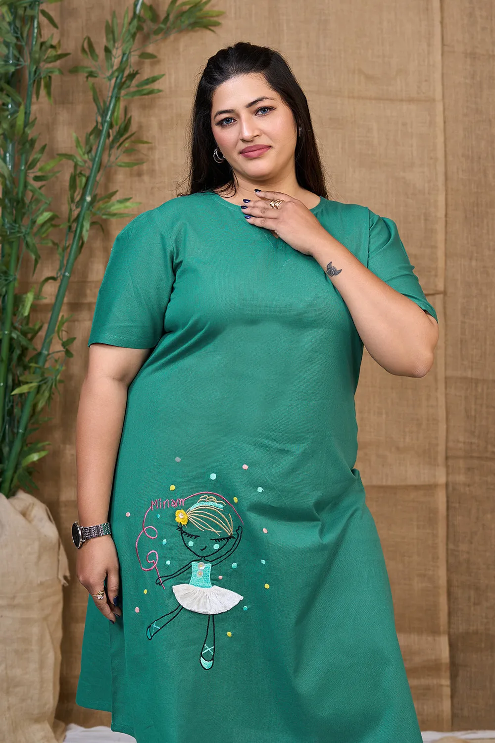 Teal Green Casual Summer Dress