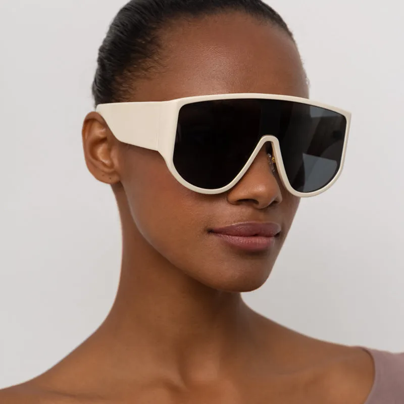 Vintage Oversized One Piece Sun Glasses