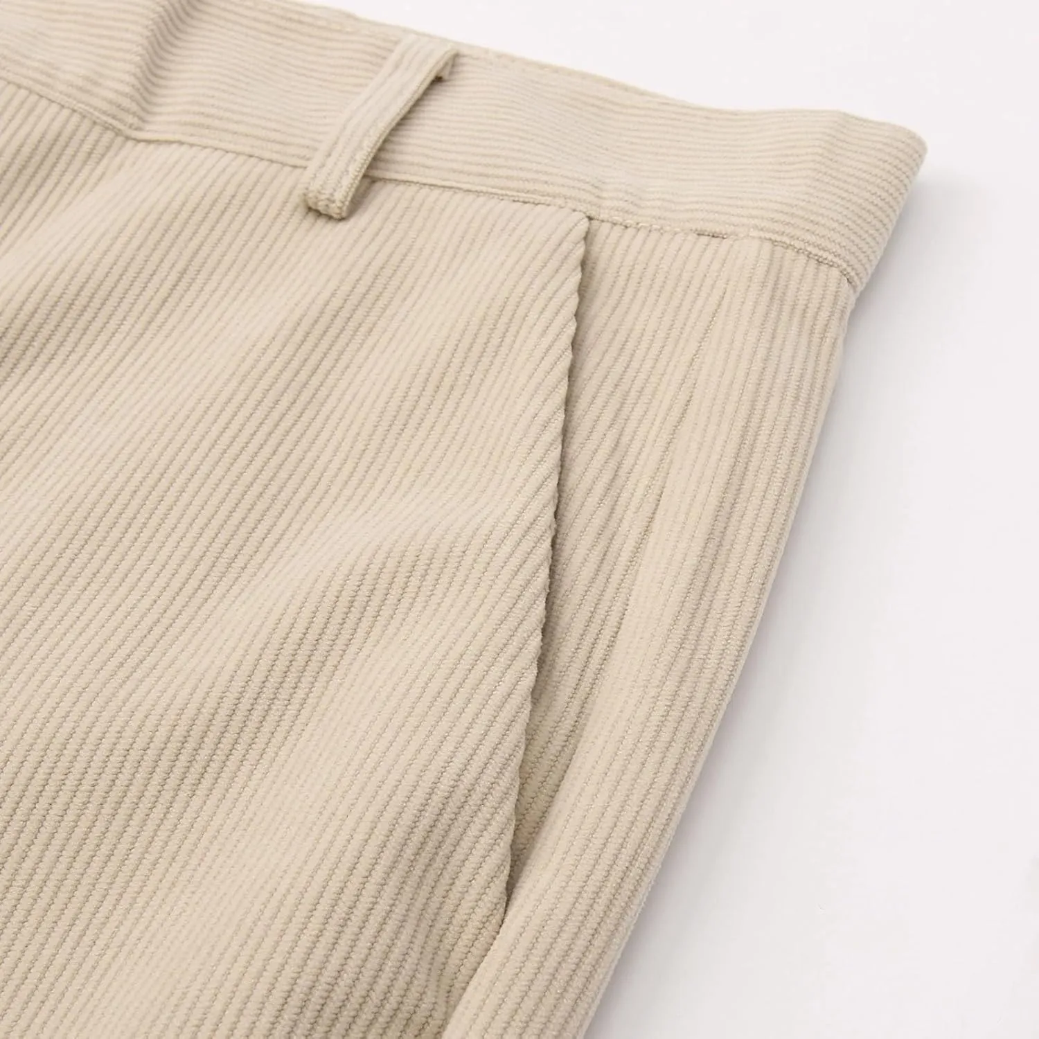 Wide Leg Pants Dress Pants Solid Color Loose Comfy Slim Fit Corduroy Elastic Waist Baggy Casual Pants with Pockets