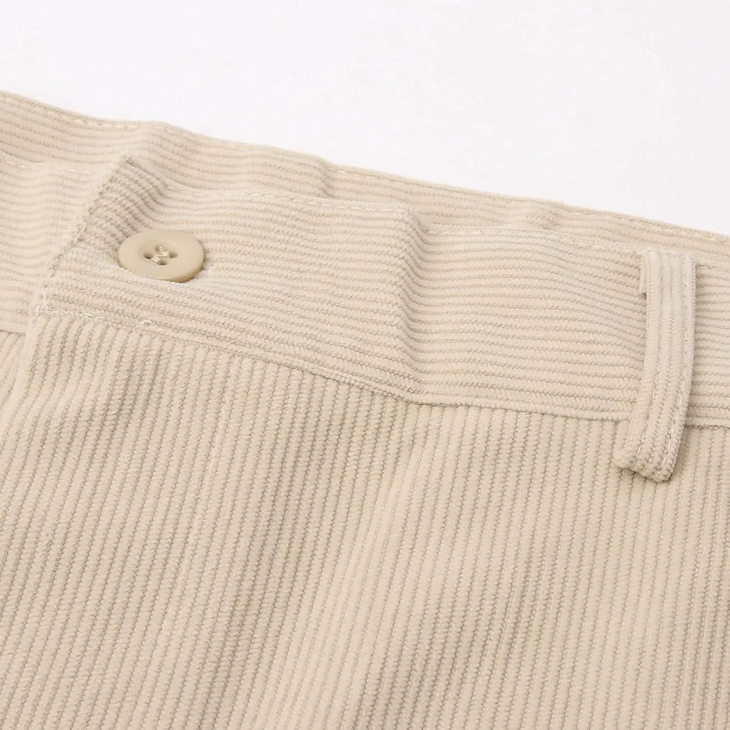 Wide Leg Pants Dress Pants Solid Color Loose Comfy Slim Fit Corduroy Elastic Waist Baggy Casual Pants with Pockets