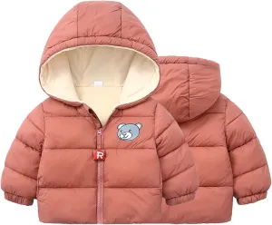 Winter Down Coats for Kids Baby Warm Puffer Padded Coat Cotton Hooded Outwear Boy Girl Kid