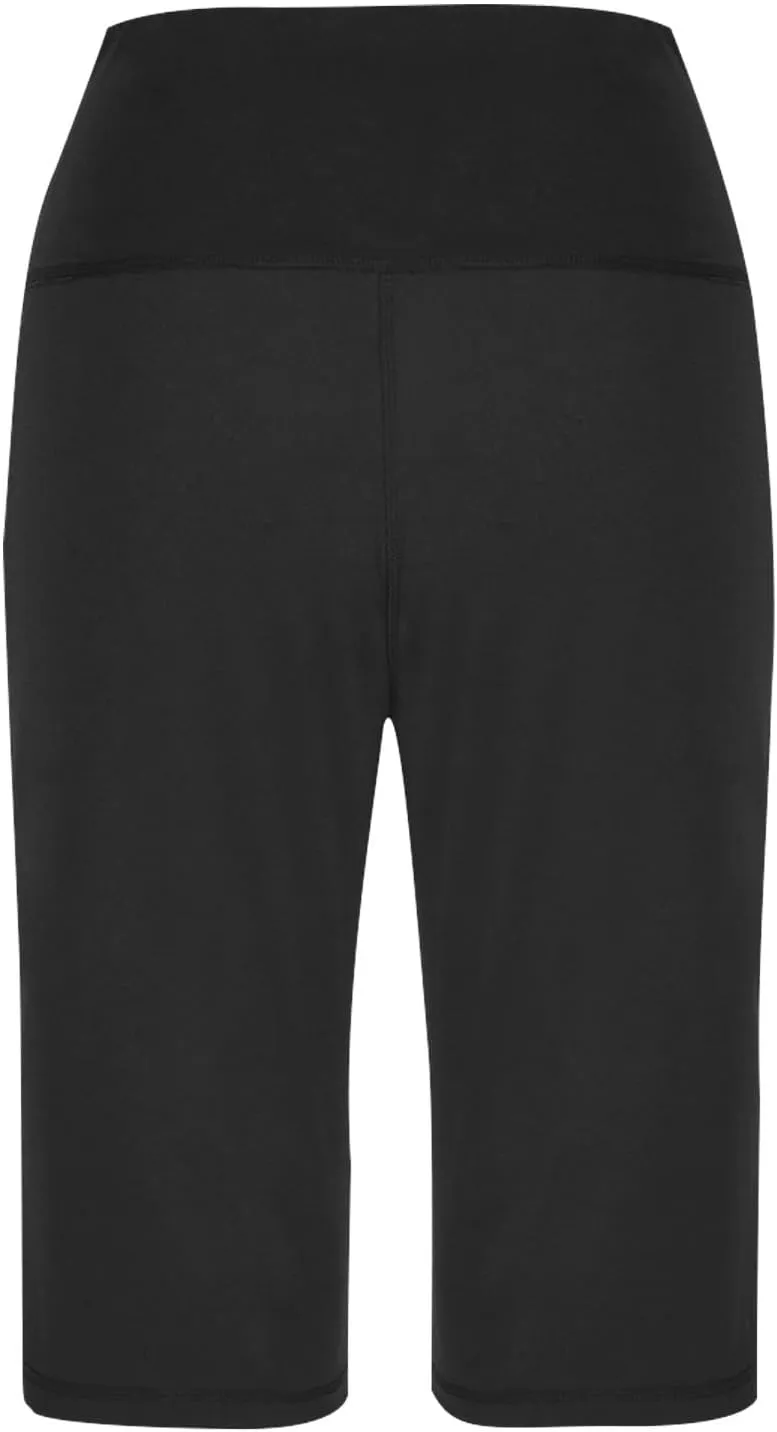 Women Elastic Waist Pocket Half Shorts Pants Casual Stretchy Stylish Yoga Trousers Breathable Shorts for Summer