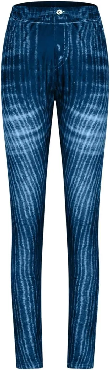 Women Skinny Slim Leg Trousers High Waist Tummy Control Tight fit Pants Butt Lifting Printed Smart Casual Office Work Trouser