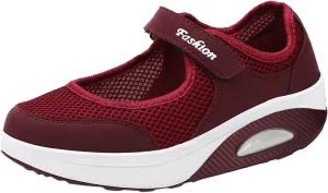 Women's Air Walking Shoes Orthopedic Diabetic Breathable with Arch Support Sneakers Casual Platform Mesh Sandals