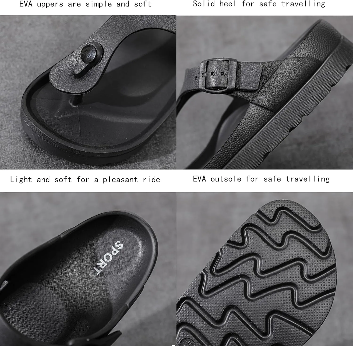 Women's Comfortable Non-slip Arch Support Orthopaedic Flip Flops,Summer Cute T-strap Flat Flip Flops with Adjustable Buckle EVA Sandals