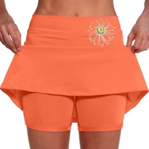 Womens Golf Skorts with Pockets Plus Size High Waist Tennis Skirt with Shorts Neath Tum Control Mini Skirts