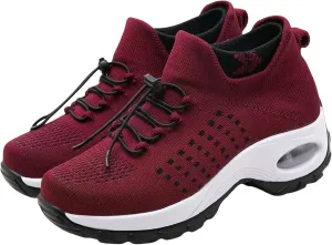 Women's Orthopedic Sneakers Comfortable Breathable Mesh Upper Walking Shoes Air Cushion Stretch Orthowear Shoes