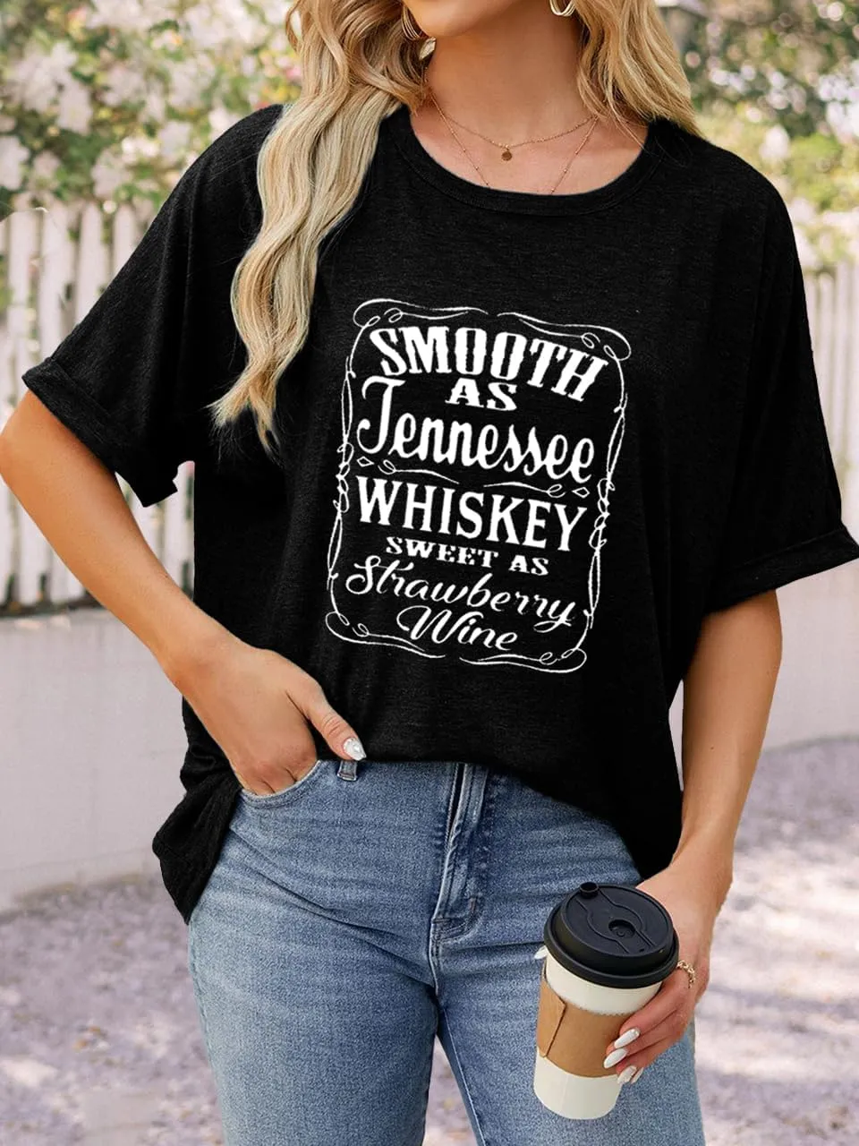 Womens Oversized Graphic Tee Shirt Raglan Sleeve Boho Wildflower Tshirt Summer Baggy Country Music Casual Blouses