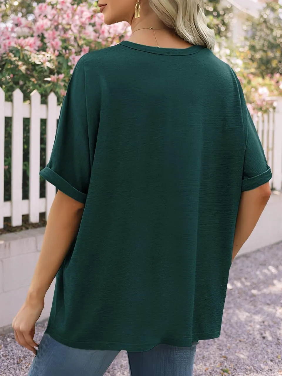 Womens Oversized Graphic Tee Shirt Raglan Sleeve Boho Wildflower Tshirt Summer Baggy Country Music Casual Blouses