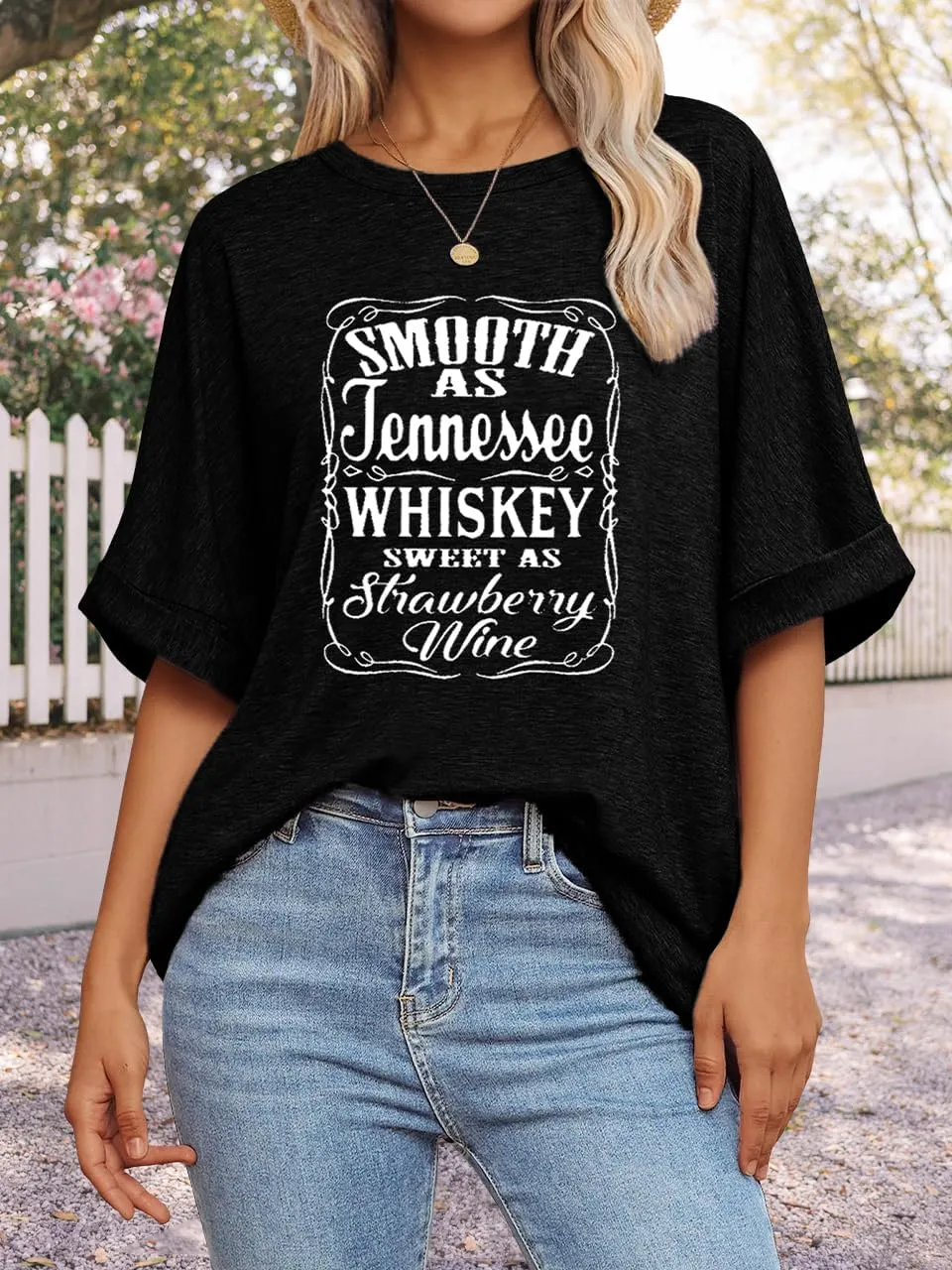 Womens Oversized Graphic Tee Shirt Raglan Sleeve Boho Wildflower Tshirt Summer Baggy Country Music Casual Blouses