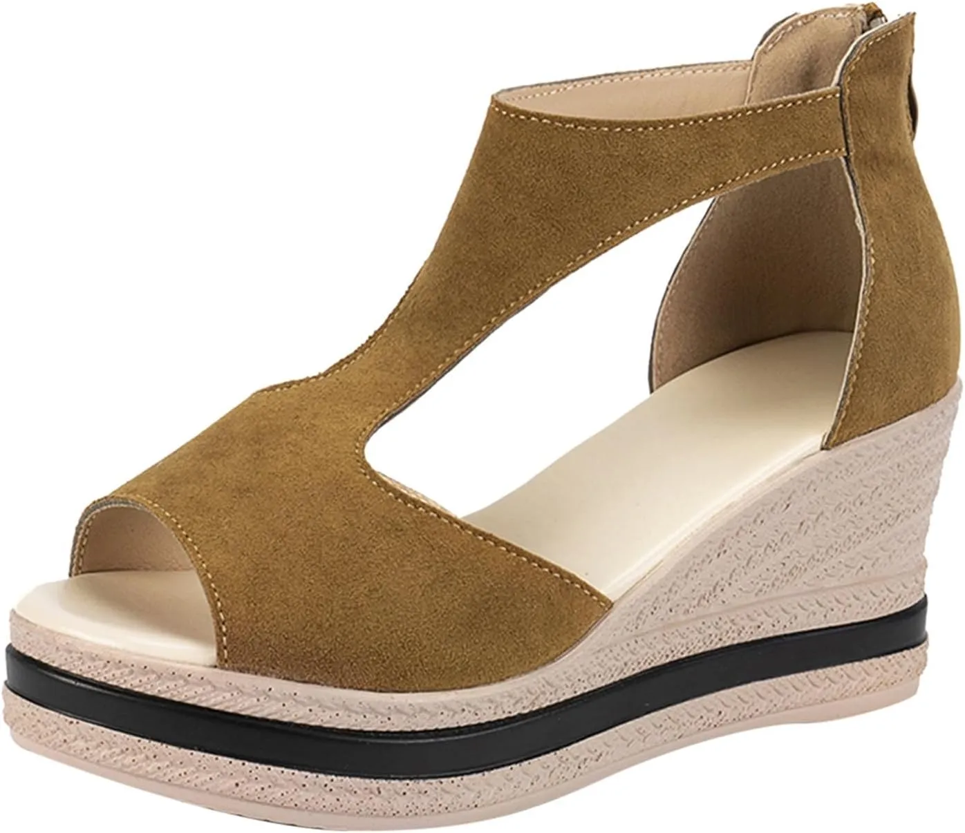 Women's Platform Wedge Sandals Wedges for Women Casual Comfortable Summer Sandal Arch Support Soft Beach