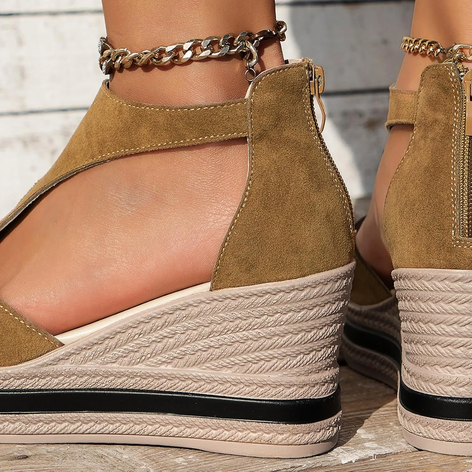 Women's Platform Wedge Sandals Wedges for Women Casual Comfortable Summer Sandal Arch Support Soft Beach