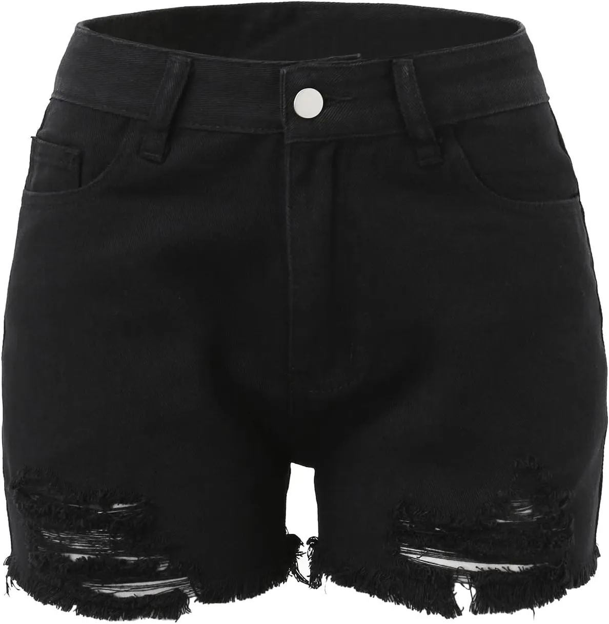 Womens Ripped Jean Shorts High Waisted Casual Trendy Cutoff Stretchy Summer Y2k Distressed Raw Hem Hot Denim Shorts