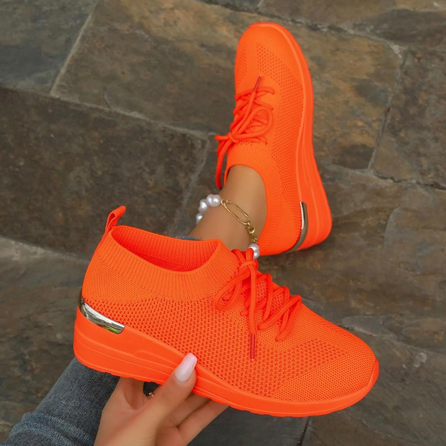 Womens Running Walking Shoes Leisure Summer Sport Shoes Running Gym Workout Sneakers Slip on Athletic Shoes Women