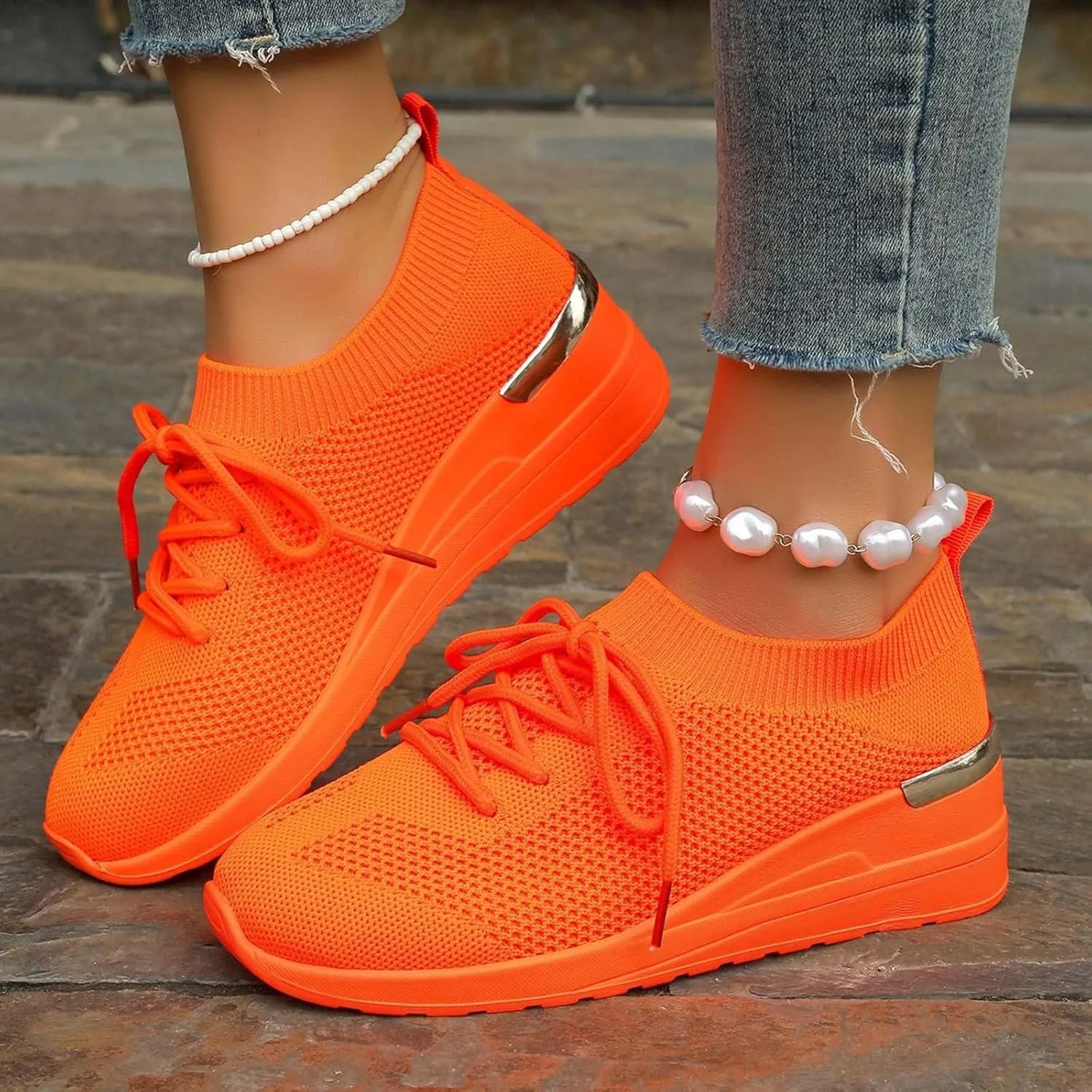 Womens Running Walking Shoes Leisure Summer Sport Shoes Running Gym Workout Sneakers Slip on Athletic Shoes Women