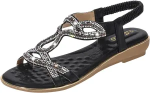 Womens Sandals Retro Anti-Slip Orthopedic Sandals Comfortable Large Size Bohemia Summer Beach Flats Shoes