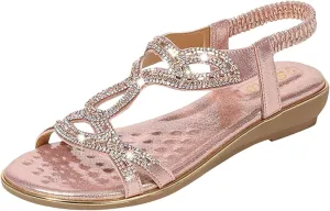 Womens Sandals Retro Anti-Slip Orthopedic Sandals Comfortable Large Size Bohemia Summer Beach Flats Shoes