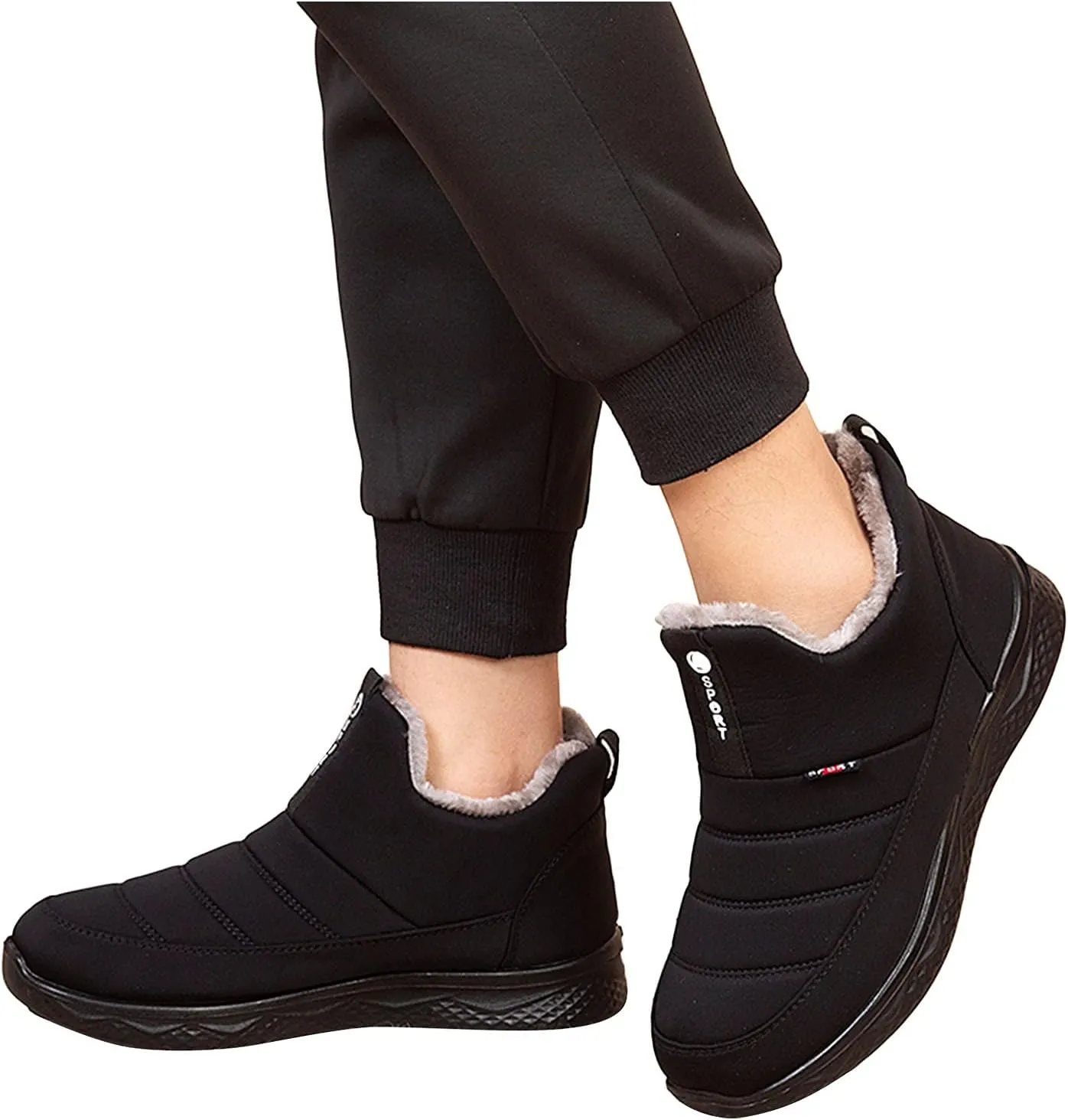 Womens Snow Boots Waterproof Tall Non Slip Winter Work Boots for Women Womens Winter Booties Slippers Winter Womens Boots 9.5 W Botas De Vestir Para Mujer Elegantes Invierno