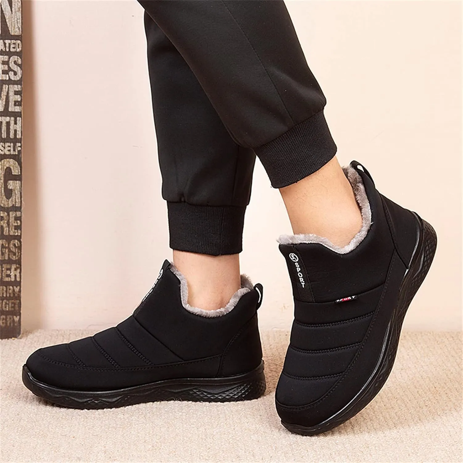 Womens Snow Boots Waterproof Tall Non Slip Winter Work Boots for Women Womens Winter Booties Slippers Winter Womens Boots 9.5 W Botas De Vestir Para Mujer Elegantes Invierno