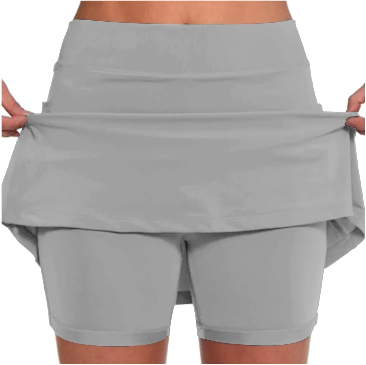 Womens Tennis Skirt Yoga Athletic Skorts with Pockets High Waisted Golf Skirt Shorts for Workout