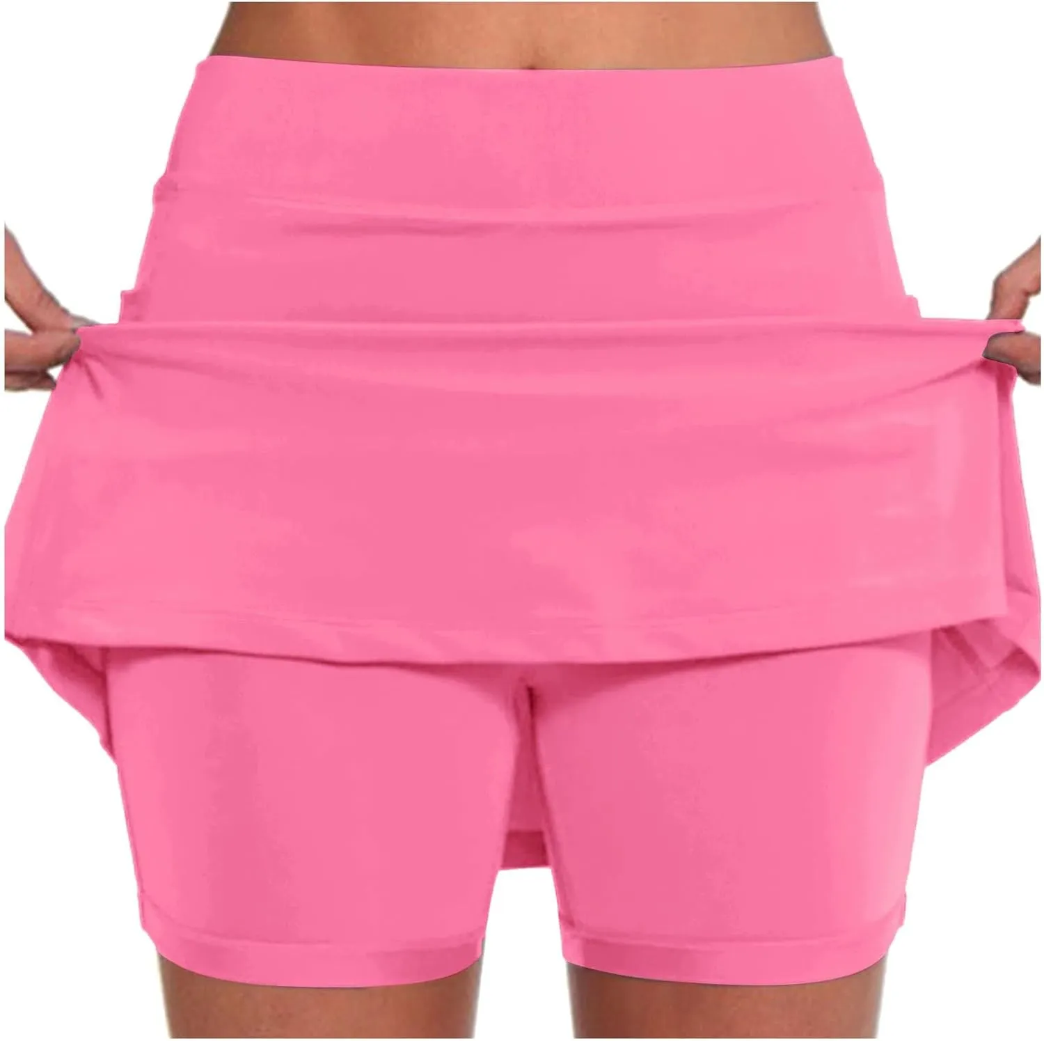 Womens Tennis Skirt Yoga Athletic Skorts with Pockets High Waisted Golf Skirt Shorts for Workout